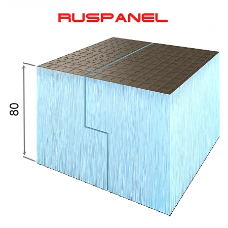 Теплоизоляционная панель ruspanel xps rpg basic 2 L 80 мм